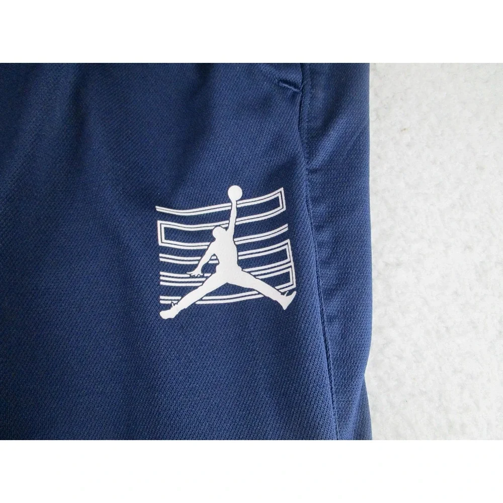 Jordan Pants Mens Large Navy Dri-FIT Snap Button Tear Away Warm Up AH1551-410‎